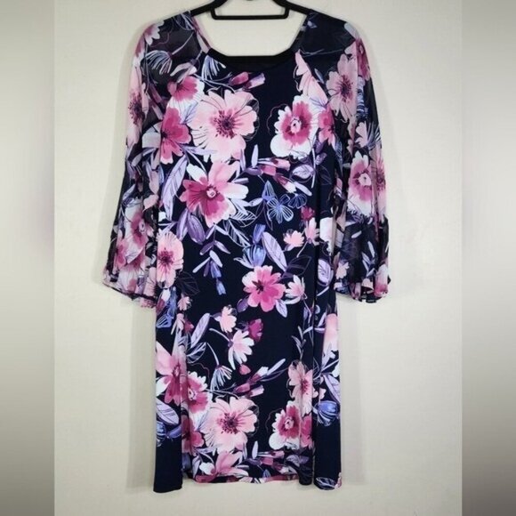 connected apparel Dresses & Skirts - Connected Apparel Floral Sheath Dress Size 14